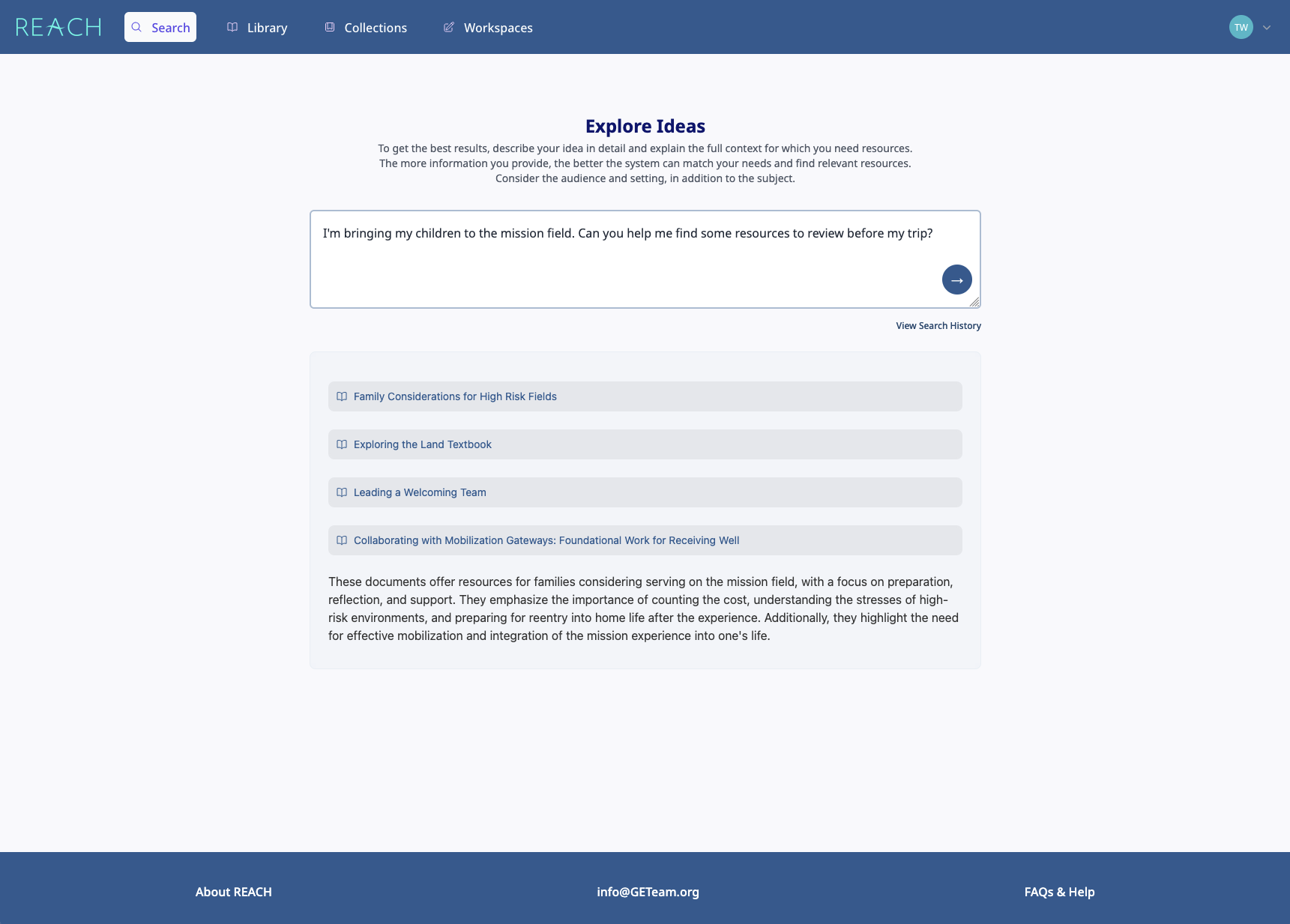ClaimSpace search interface